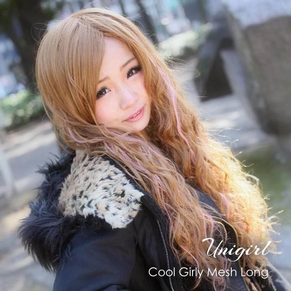 耐熱 ウィッグ 原宿 ギャル ロング ウェーブ コスプレ クールガーリーメッシュロング ピンキーライトメッシ フルウィッグ かつら 自然 ギャル系 Ww030lc Mpk コスチュームで仮装大賞 通販 Yahoo ショッピング