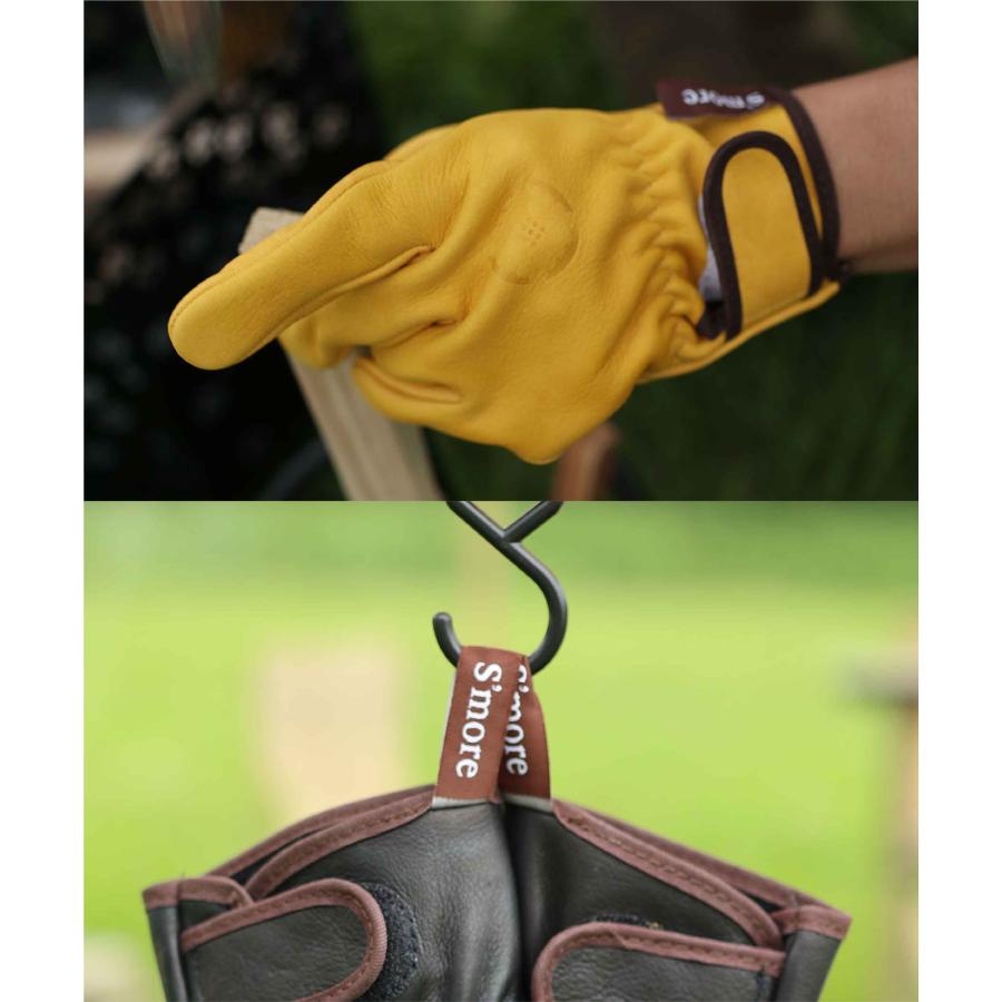 スモア 【 Leather gloves 】耐火 耐熱グローブ 革グローブ  本革 牛革 鍋つかみ ミトン バーベキュー 手袋 アウトドア 耐熱 キャンプ用品｜kasoumegane｜08