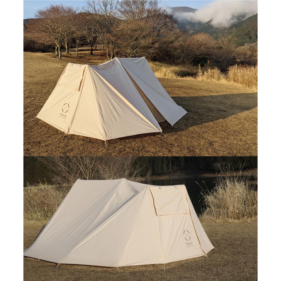 S'more スモア お洒落なポリコットン 2ルーム テント 小型 収納 S'more スモア お洒落なポリコットン 2ルーム テント 小型 収納
