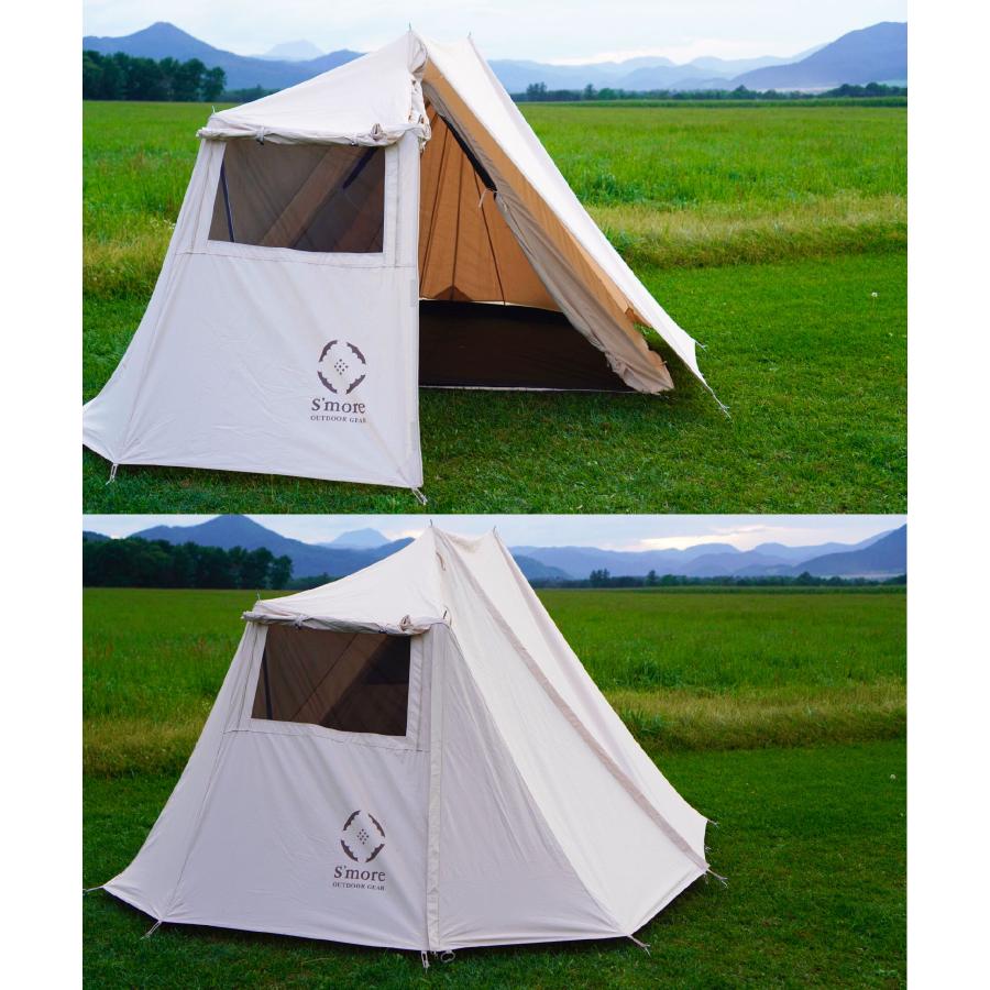 S'more スモア お洒落なポリコットン 2ルーム テント 小型 収納 S'more スモア お洒落なポリコットン 2ルーム テント 小型 収納
