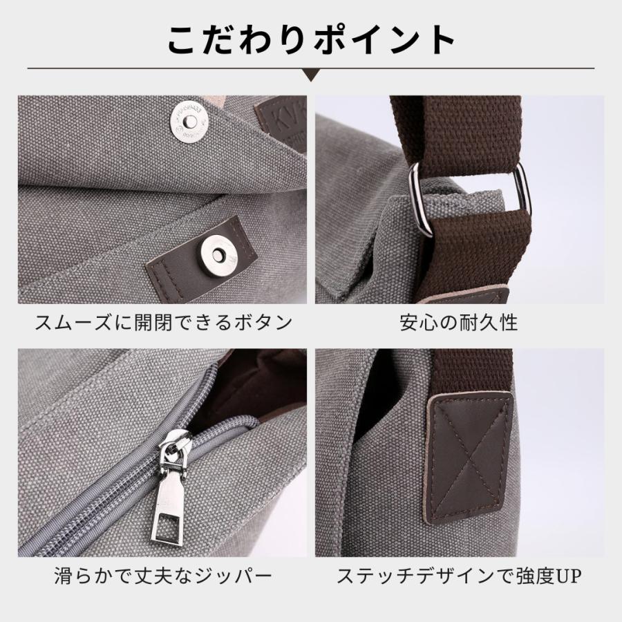 ショルダーバッグ メンズ a4 大容量 斜めがけ 肩掛け キャンバス