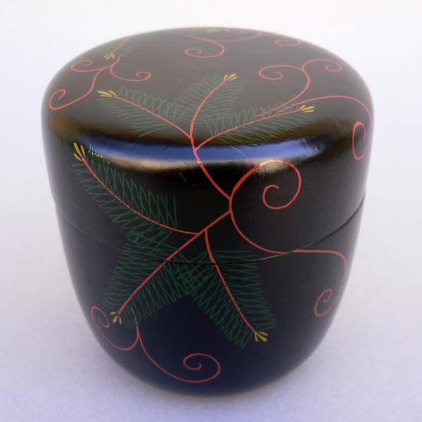 茶道具 而妙斎好 唐松蒔絵 一閑　大棗　一峰 茶道具 一閑松唐草蒔絵大棗（而妙斎好写） : 茶道具春日園ヤフー店