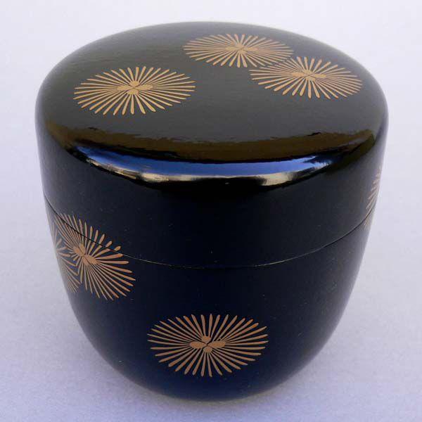茶道具 一閑唐松蒔絵大棗[内金砂子]（而妙斎好写）