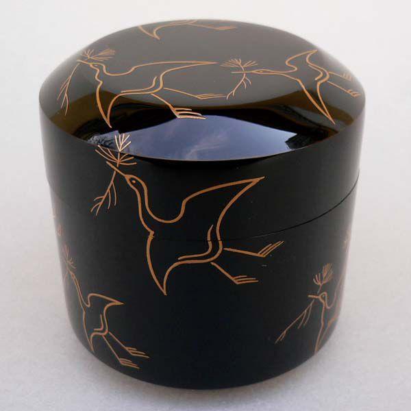 茶道具 松喰鶴蒔絵雪吹（惺斎好写） 食器、グラス、カトラリー