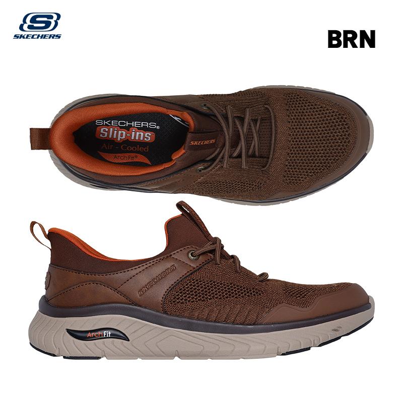 スケッチャーズ メンズ スリップインズ リラックスドフィット アーチ クロッサー エメリック ウォーキング スニーカー シューズ ハンズフリーシューズ ブラック 黒 ブラウン 茶色 送料無料 SKECHERS 205340 SKECHERS（スケッチャーズ） スリップインズ メンズ用 スニーカー