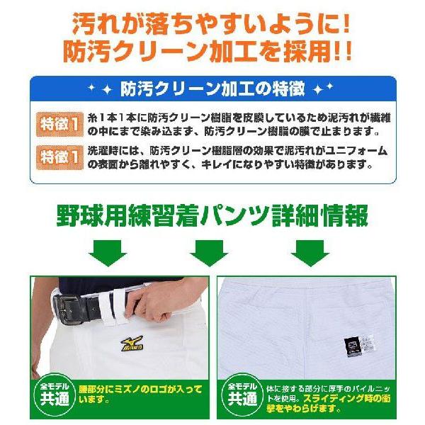 MIZUNO（ミズノ） 防汚クリーンユニフォーム 練習着パンツ 選べる
