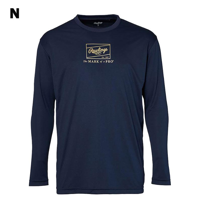 Rawlings ローリングス 長袖パッチロゴプリントTシャツ ロンT Rawlings ローリングス 長袖パッチロゴプリントTシャツ ロンT
