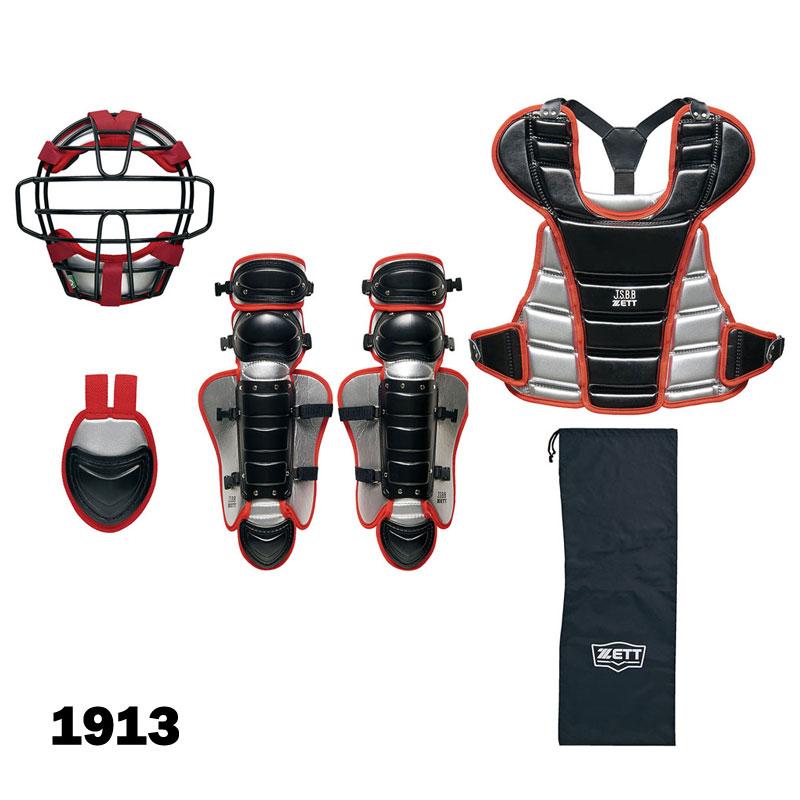 安価ゼット 少年軟式用キャッチャー防具4点セット 袋付き 限定品