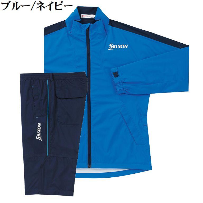 SRIXON/スリクソン ゴルフ 防風レインスーツ【ブルー/L】美品！ スリクソン ゴルフ レインウエア ムーブマスター3 MOVE MASTER3