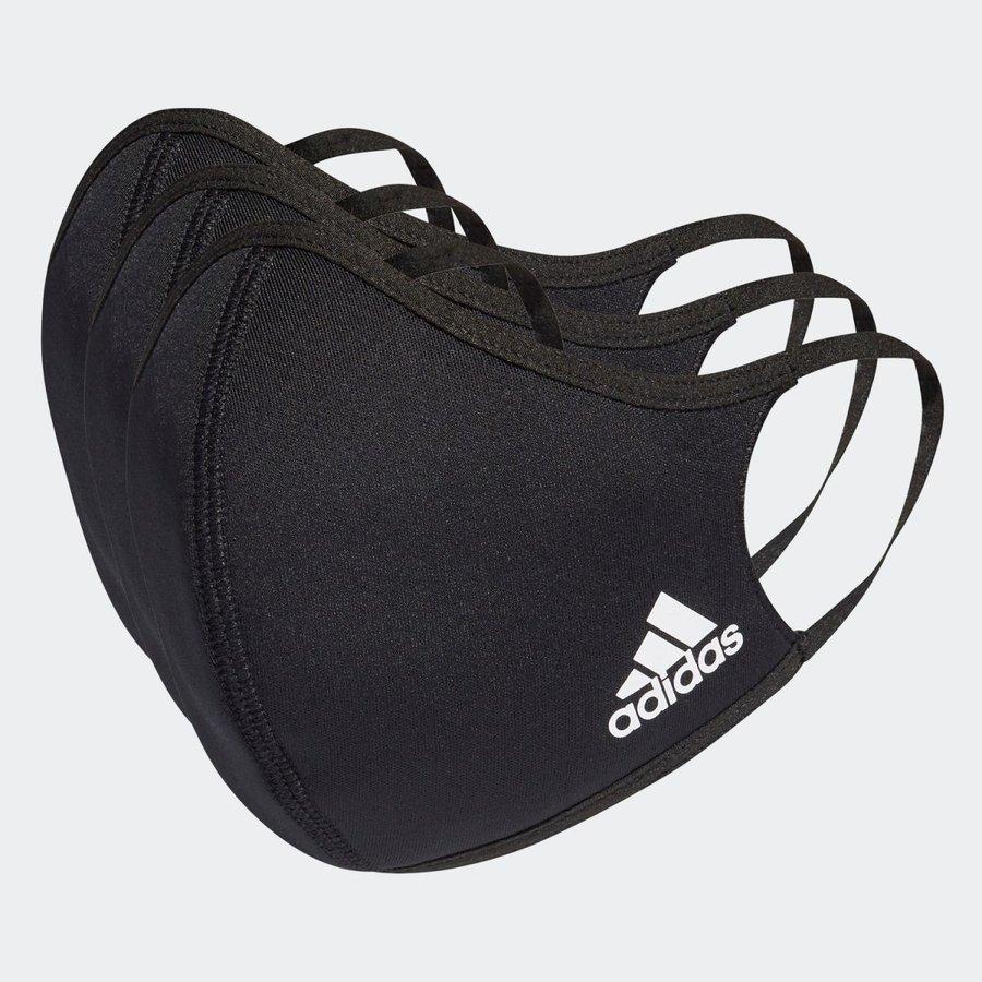 adidas アディダス マスク 3枚組 ブラック KOH81 M/L 未使用 adidas（アディダス） マスク フェイスカバー 3枚組（M/L) ブラック