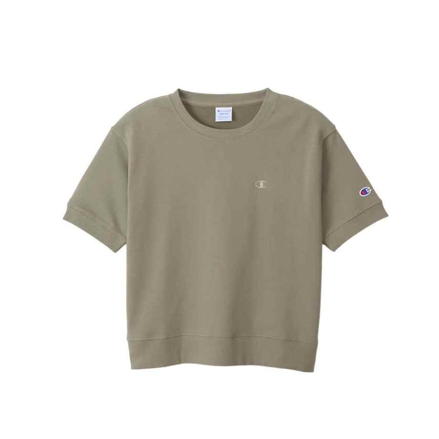 チャンピオン CHAMPION CW-X011 SHORT SLEEVE SWE CASUAL WEAR SWEAT SHIRTS カーキ ...