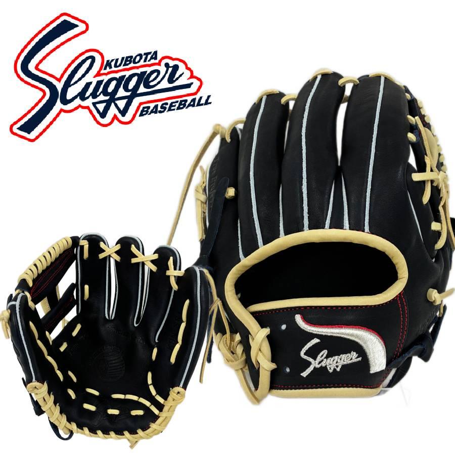 久保田スラッガー　軟式　KSN-SR1　直刺繍　限定　KSブラック×トレンチ 久保田スラッガー（KUBOTA SLUGGER） 限定軟式用グラブ 内野手 KSN