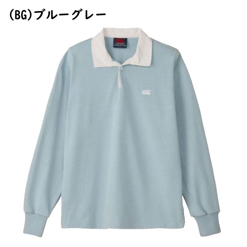 カンタベリー ラガーシャツ 長袖 ラグビーシャツ 3L 刺繍ロゴ コットン カンタベリー（Canterbury） ラガーシャツ 長袖 メンズ ユニセックス