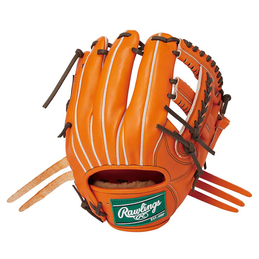 硬式Rawlings GH4HPN62 野球グローブ オレンジ Rawlings（ローリングス） 一般 硬式グラブ 内野手用 HOHプレミアム 右