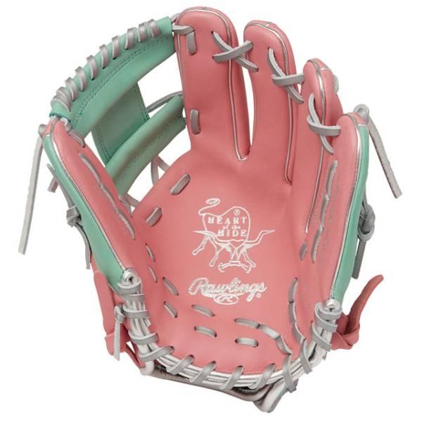 Rawlings 軟式グローブ 外野手用 ピンク/ミント Rawlings（ローリングス） 一般 軟式 内野手用 HOH MLB COLOR SYNC