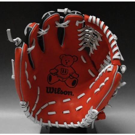 2012年モデル ウィルソン Wilson Bear ソフトボールオールラウンド用 WTASBGLBL67RSB スカーレット×ブラック 左投げ｜kasukawa｜03