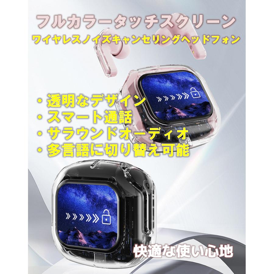 Bluetoothイヤホン ワイヤレスイヤホン カラーディスプレイ 超長寿命