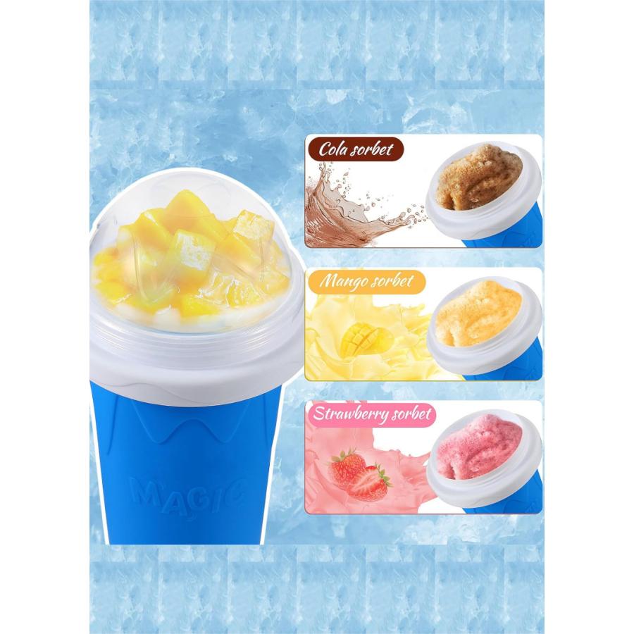 冷凍マジックカップ フローズン スムージーカップ 二重層 シリコン