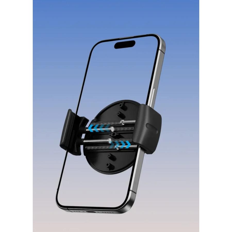 伸縮スマホホルダー 車載スタンド対応 置くだけでピタッと安定 電話