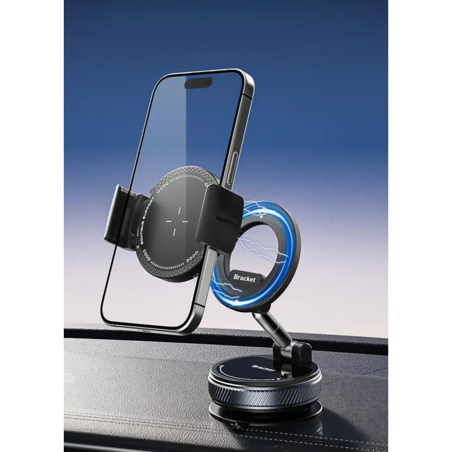 伸縮性のある電話ホルダー 伸縮スマホホルダー 車載スタンド対応 置くだけでピタッと安定 電話