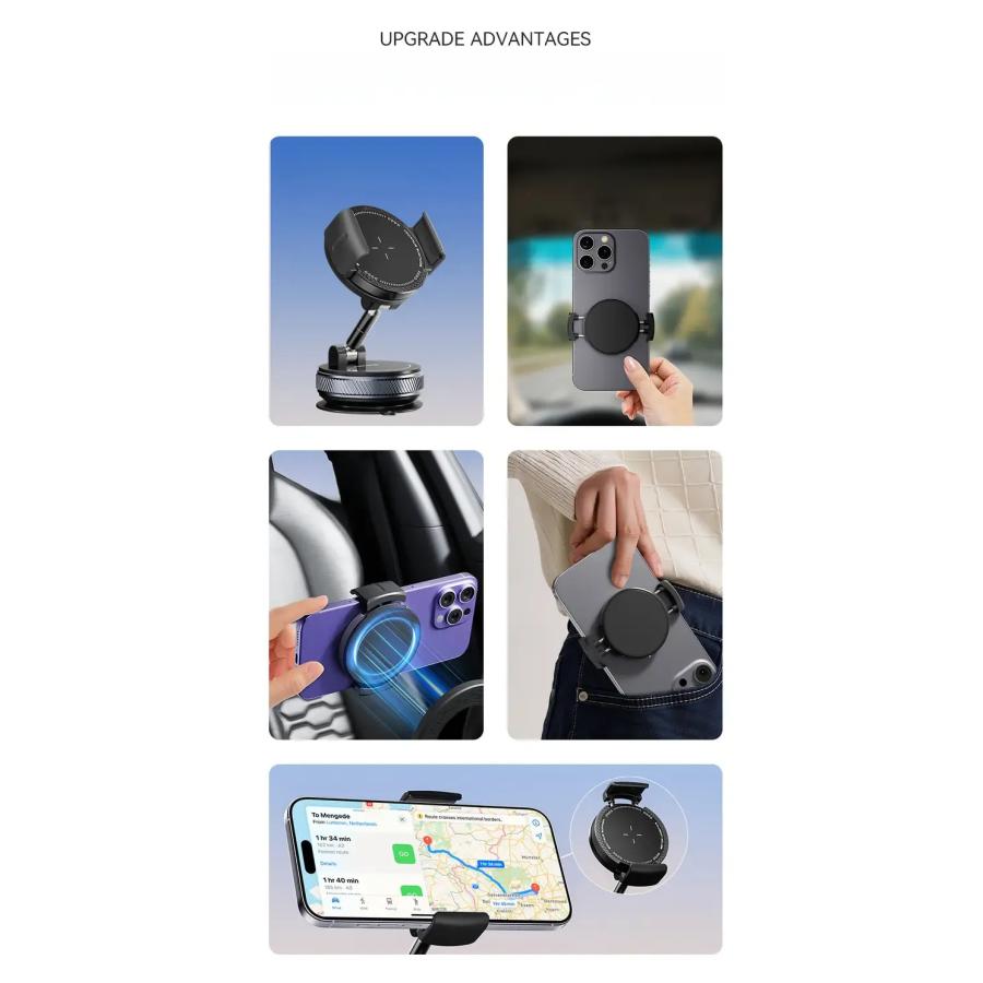KHALIFA スマホホルダー セット販売 強力吸着 真空吸盤 スマホスタンド