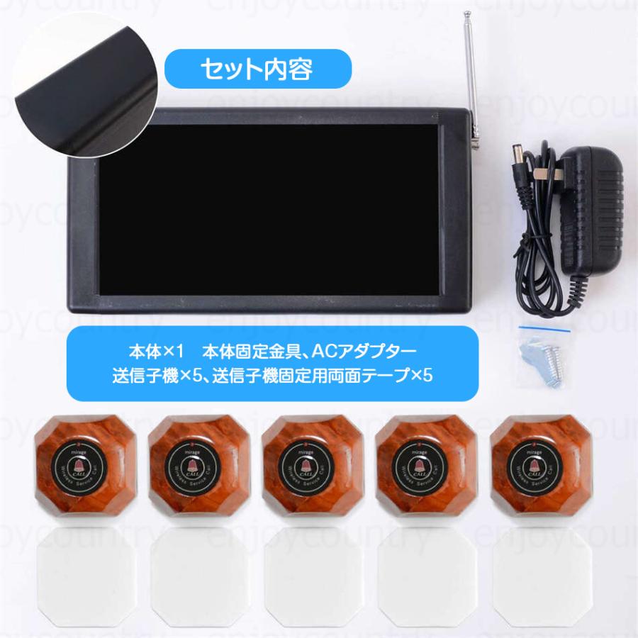 ワイヤレスチャイム 呼び出しベル 高輝度LED 3桁表示 コードレスチャイム チャイム ナースコール スタッフ呼び出しベル よびだしチャイム_8