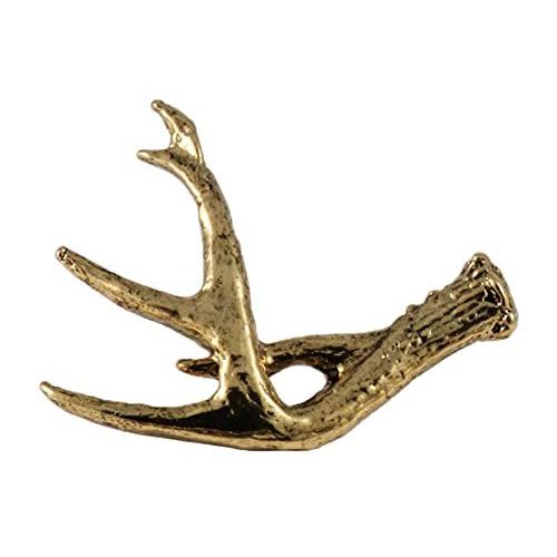 【楽天ランキング1位】 Whitetail Plated Gold Designs Pewter Creative Deer MG009並行輸 Pin Shed Antler ペアネックレス、ペンダント