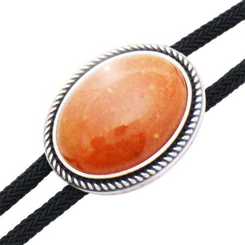 アプリコット ストーン ディスカウント ループタイ ネックレス Prt0195 ポーラータイ ボロタイ