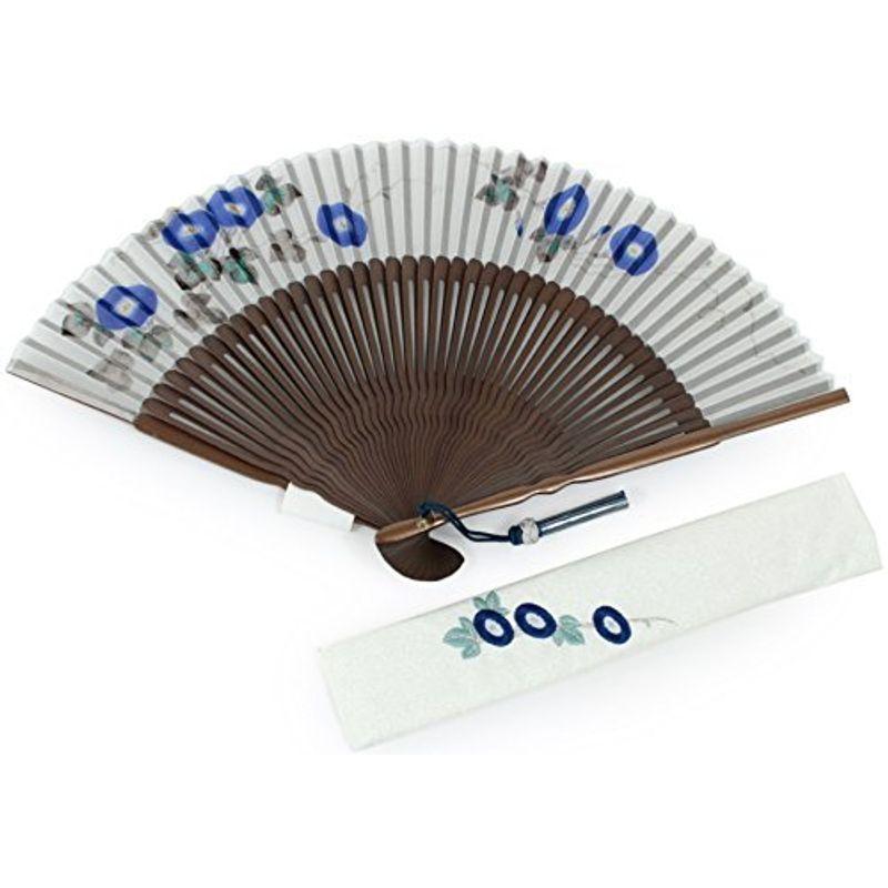 扇子 袋 2点セット おしゃれ レディース 女性 白 青 朝顔 高級 京都 かわいい プレゼント 夏 入れ物 扇子 うちわ Www Bollywoodpapa Com