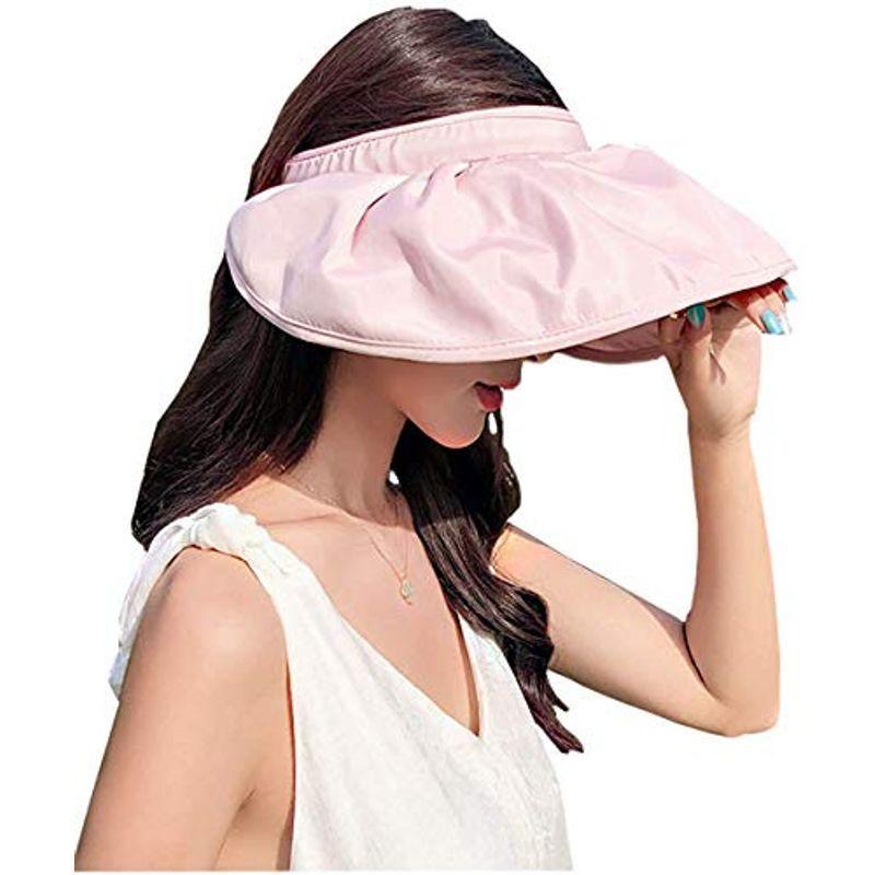 LeafIn UVカット 最大15%OFFクーポン サンバイザー 帽子 ハット レディース 小顔効果 熱中症予防 日よけ帽子 2way SALE 75%OFF 紫外線対策 日焼け防止 折