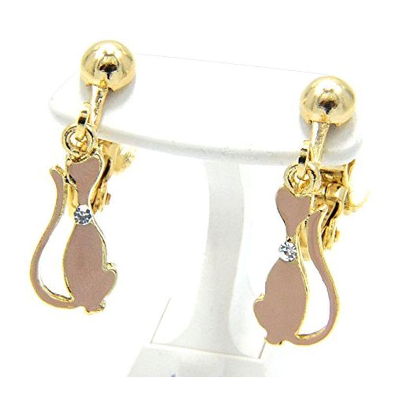 Paris Kid S カラー シルエット ネコ ニャンコ 猫 イラスト モチーフ イヤリング J3s ベージュ カスミソウ 通販 Yahoo ショッピング