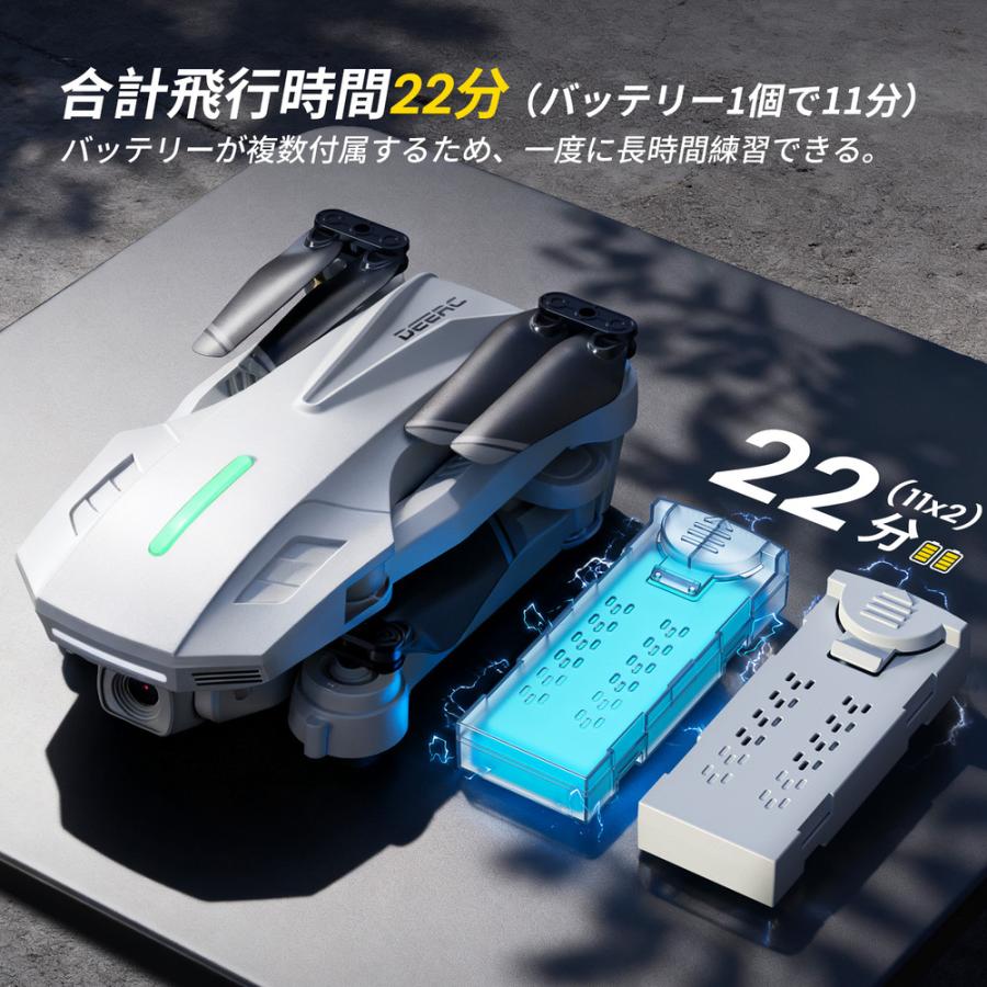 DEERC ドローン カメラ付き 免許不要 初心者向け 国内認証済み 2.4GHz