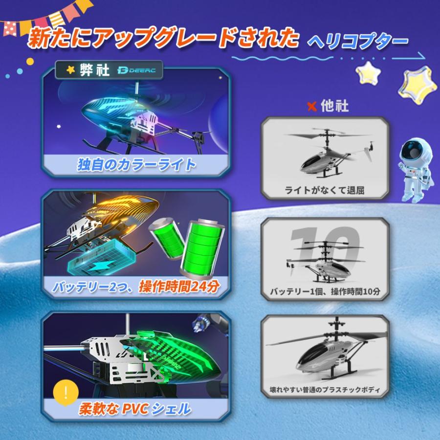 DEERC ヘリコプター ラジコン おもちゃ 高度維持 ホバリング 子供