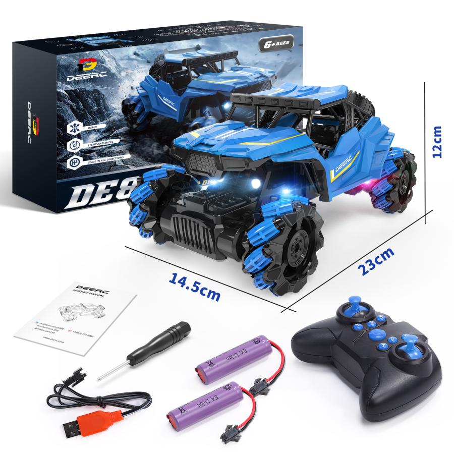 子供向け DEERC ラジコン スタントカー 360°ドリフトRCカー オフロード