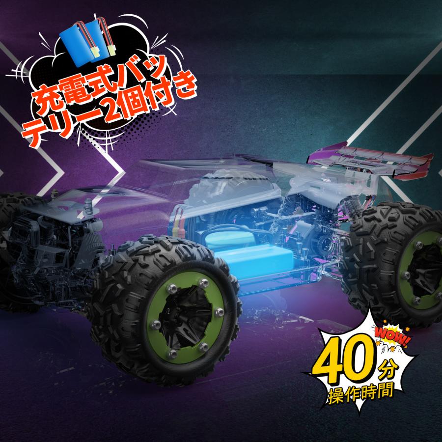 DEERC ラジコンカー 高速 DIY可能 オフロード 60km/h ブラシレス 4WD 1
