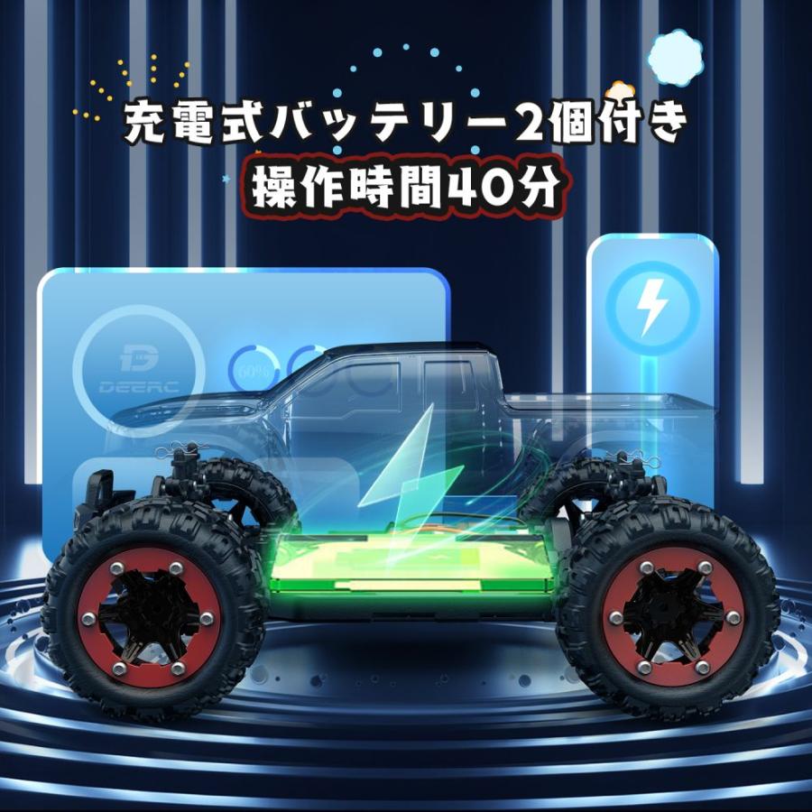 DEERC ラジコンカー オフロード 4WD 40km/h 子供 大人向け 1/18 高速