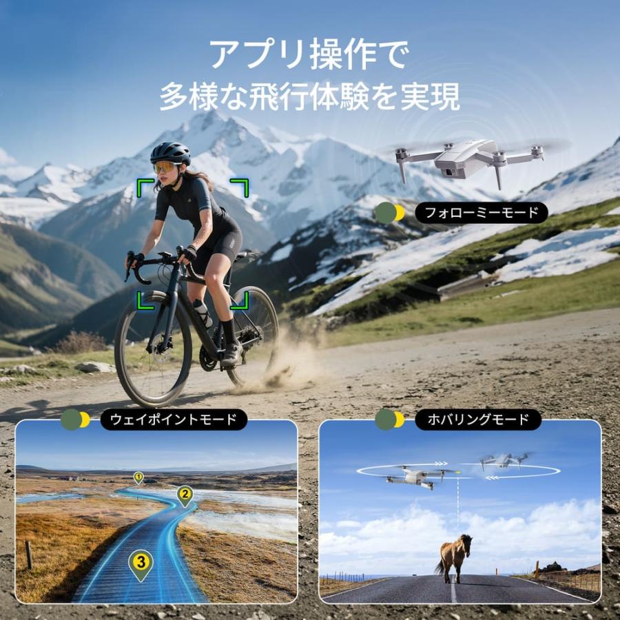 ドローン カメラ付き 100g未満 GPS搭載 小型 2Kカメラ FPV