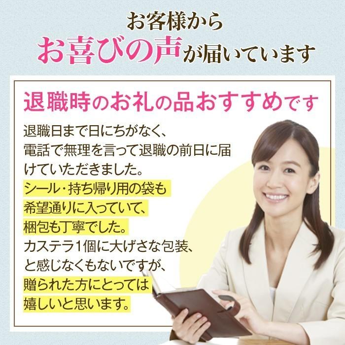 退職 お菓子 お礼 プチギフト ( お菓子 お世話になりました ありがとう 挨拶 産休 子供 会社 職場 友人 食べ物 結婚式 お礼の品 品物 ) カステラ 個包装 TK20｜kasutera1ban｜18