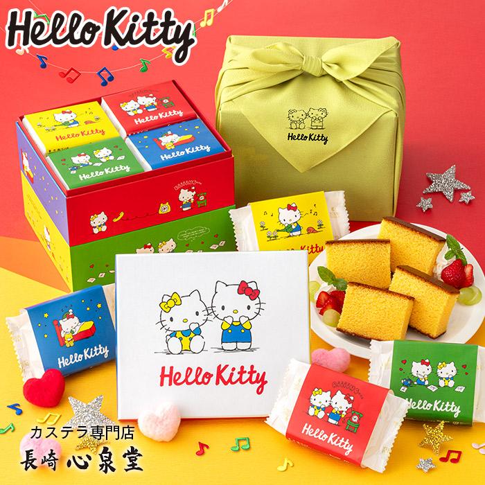 サンリオ グッズ お菓子 キティ ( キャラクター コラボ 内祝 ギフト 誕生日 プレゼント 子供 新作 スイーツ 和菓子 ) カステラ カラフル 重箱 2段 TK80