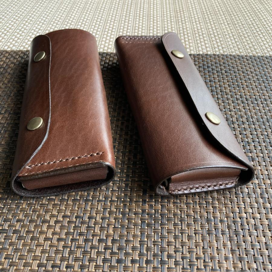 3本差・染料オイル仕上げ】ペンケース 万年筆 ケース カートリッジ入