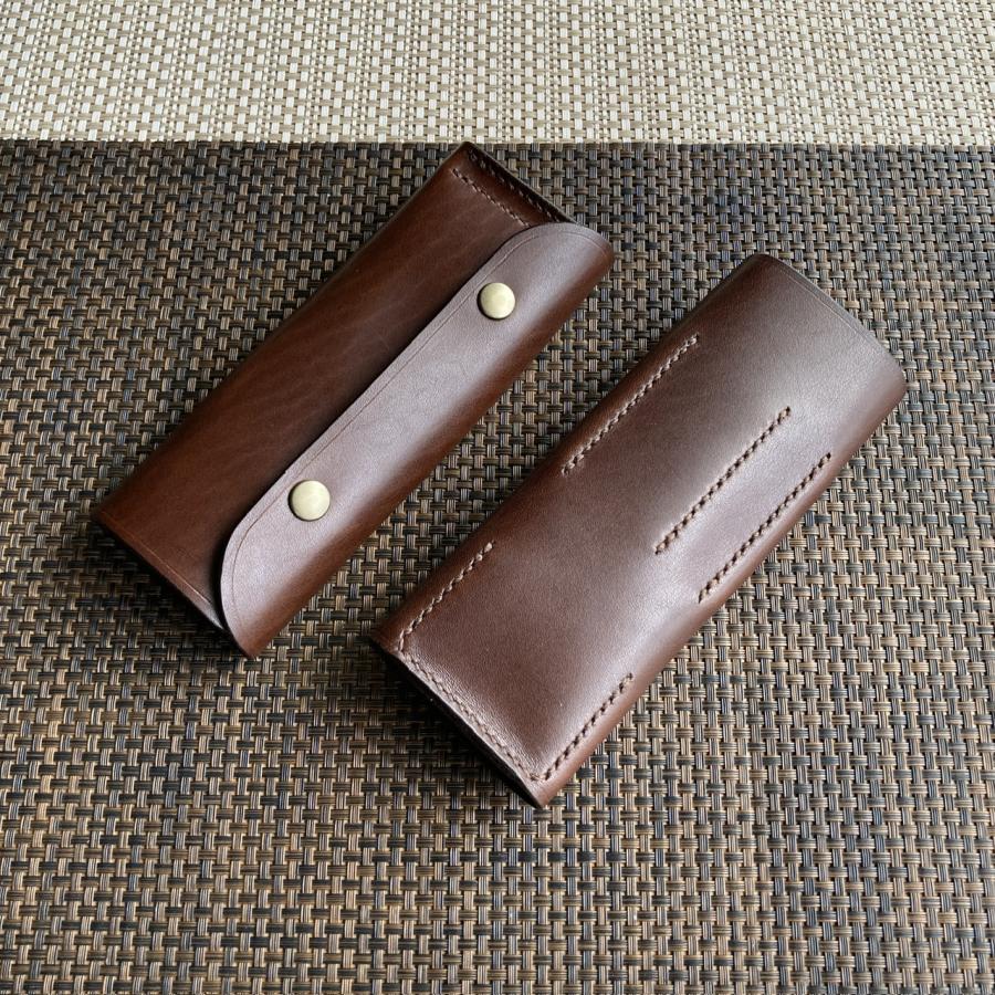 3本差・染料オイル仕上げ】ペンケース 万年筆 ケース カートリッジ入