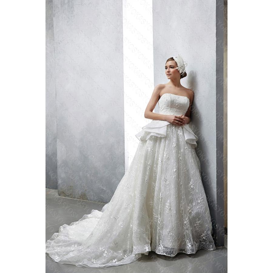 優しさを感じる素材感とふんわり感 レディースファッション ウェディングドレス Wd133 プリンセスライン