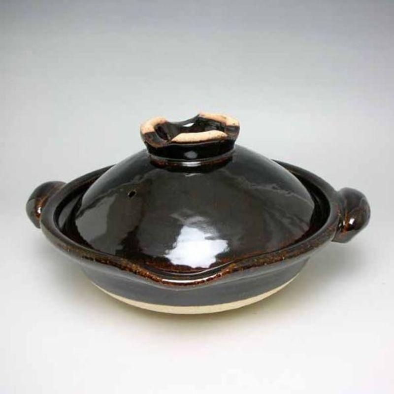 伊賀焼「土楽(どらく）の黒鍋」土鍋の芸術品 調理器具