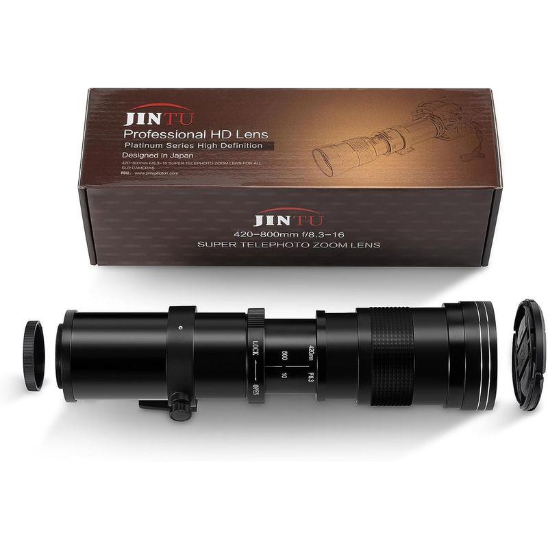 JINTU 420-800mm f/8.3 HD マニュアルフォーカス望遠ズーム レンズ