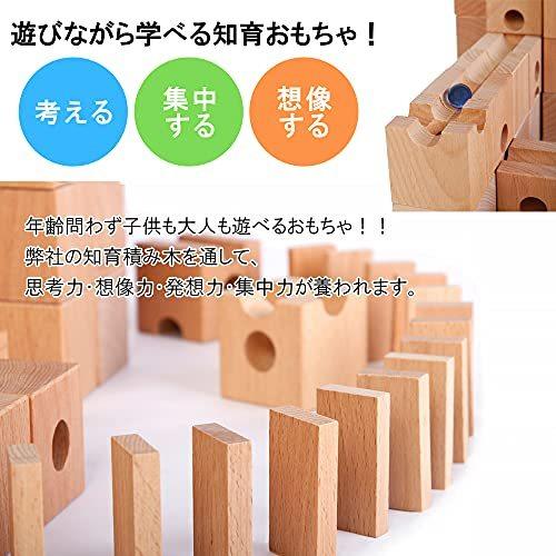 積み木 知育玩具 木製 おもちゃ 脳トレ ビー玉転がし ピタゴラス 大人がムキになる積み木 小学生 大人 インスタ映え 動画映え キューブ ブロック 
