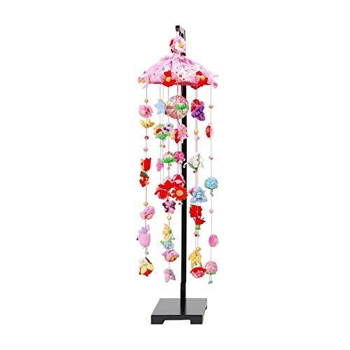 つるし雛 つるし飾り 雛人形 12か月の花の蓮 大サイズ (高さ120cm) 飾り台付き