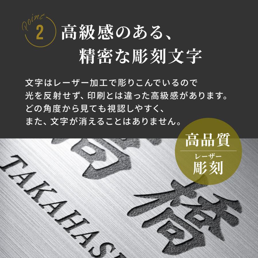 かたちラボ 表札 ステンレス調 120×120 S シルバー 名入れ無料