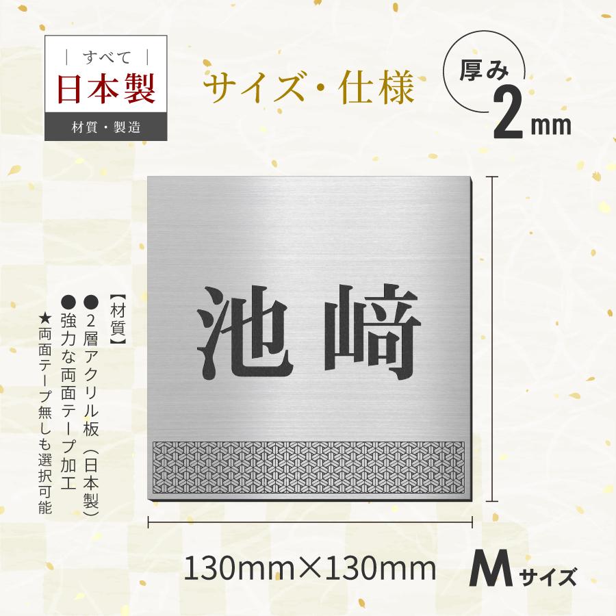 かたちラボ 表札 風水 開運 縁起の良い吉祥文様入り ネームプレート