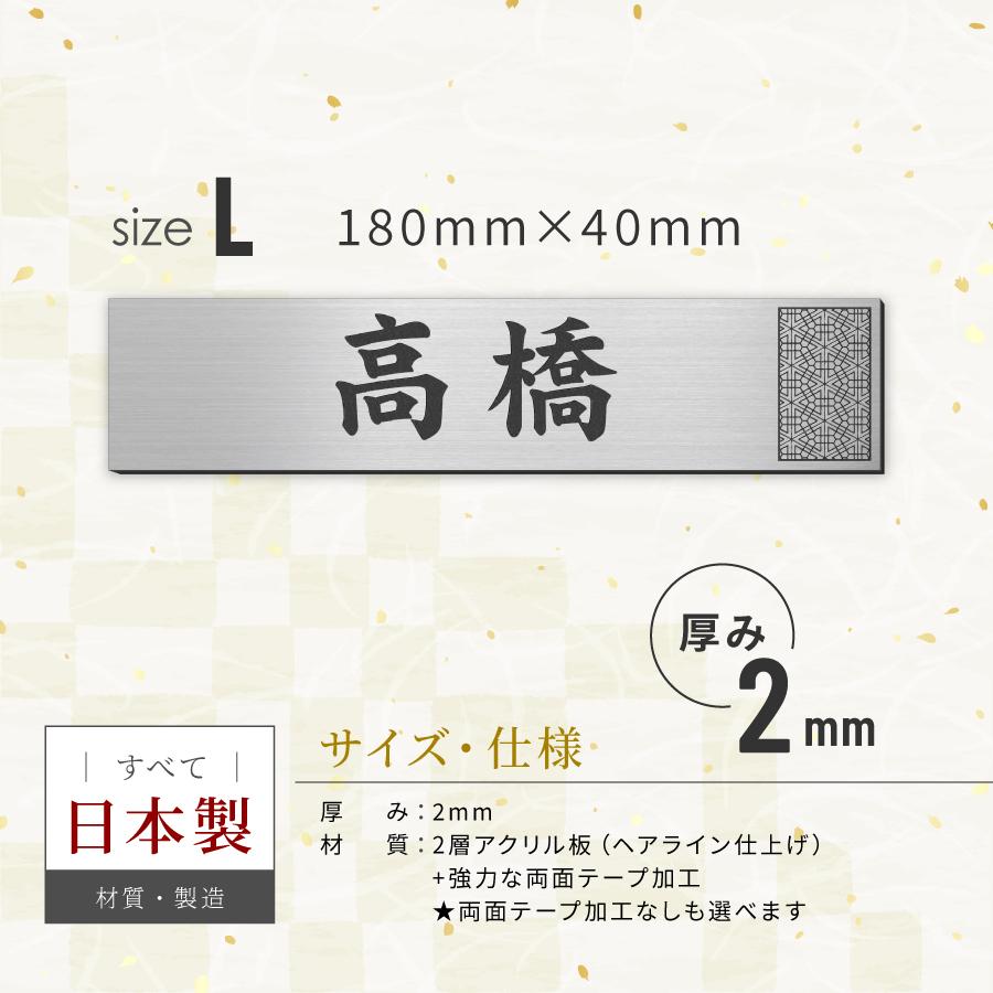 かたちラボ 表札 風水 開運 縁起の良い吉祥文様入り ネームプレート