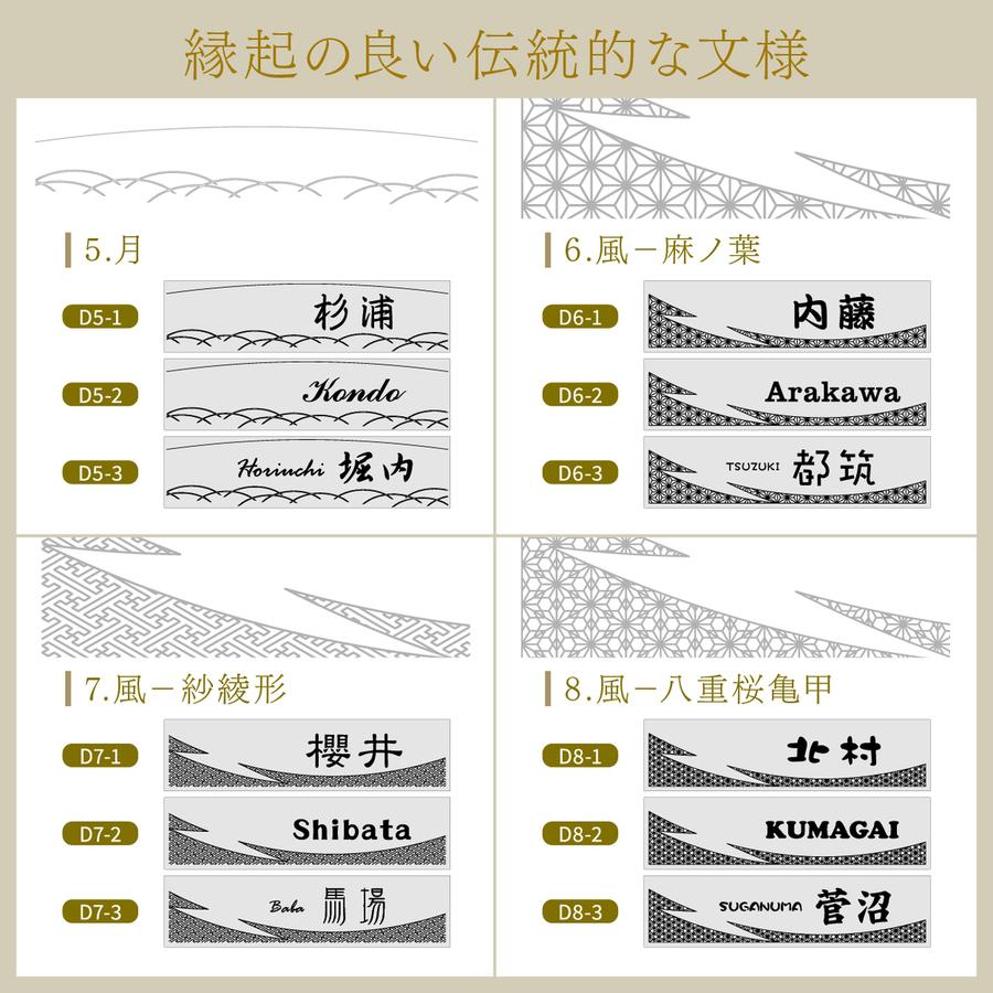 かたちラボ 表札 マグネット 風水 開運 和風 和柄文様入り表札